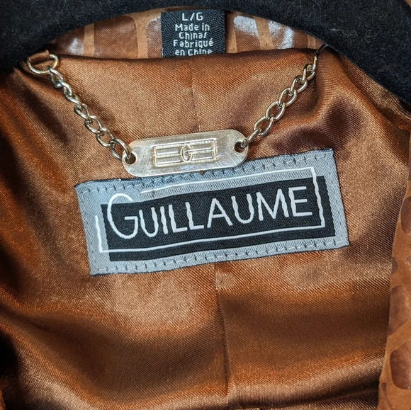 Vintage Brown  Leather Reptile Snake Alligator Print Button Front Jacket Large - Picture 6 of 10